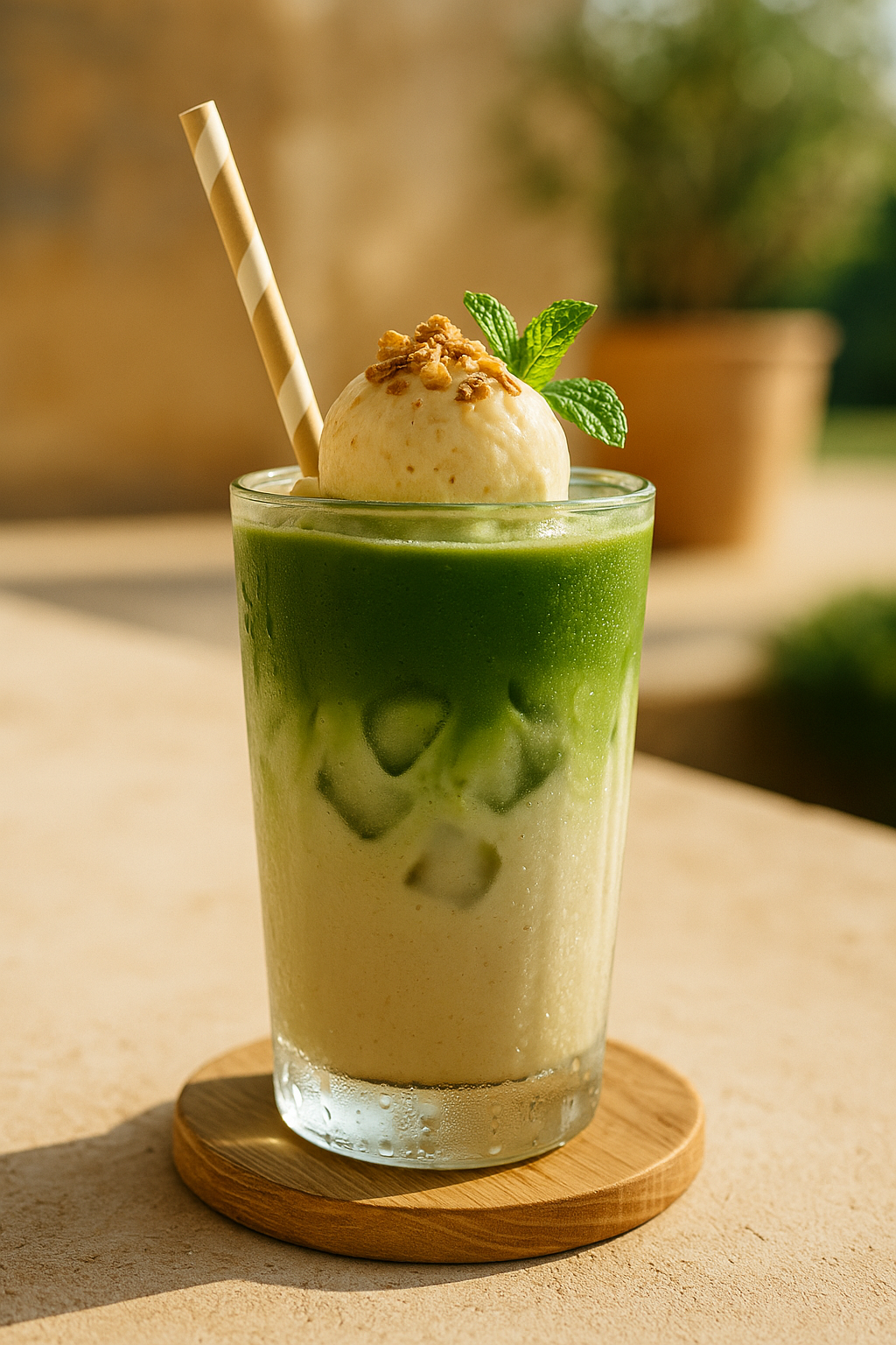 Matcha Creamy Float — L’alternative healthy au milkshake glacé