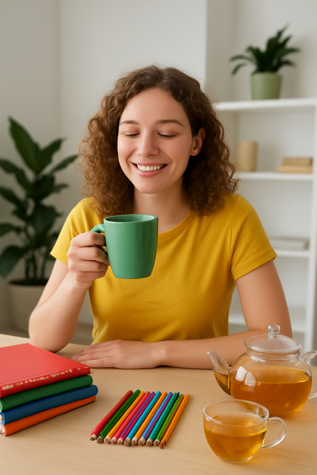 jeune femme qui boit du the de chill tea atelier