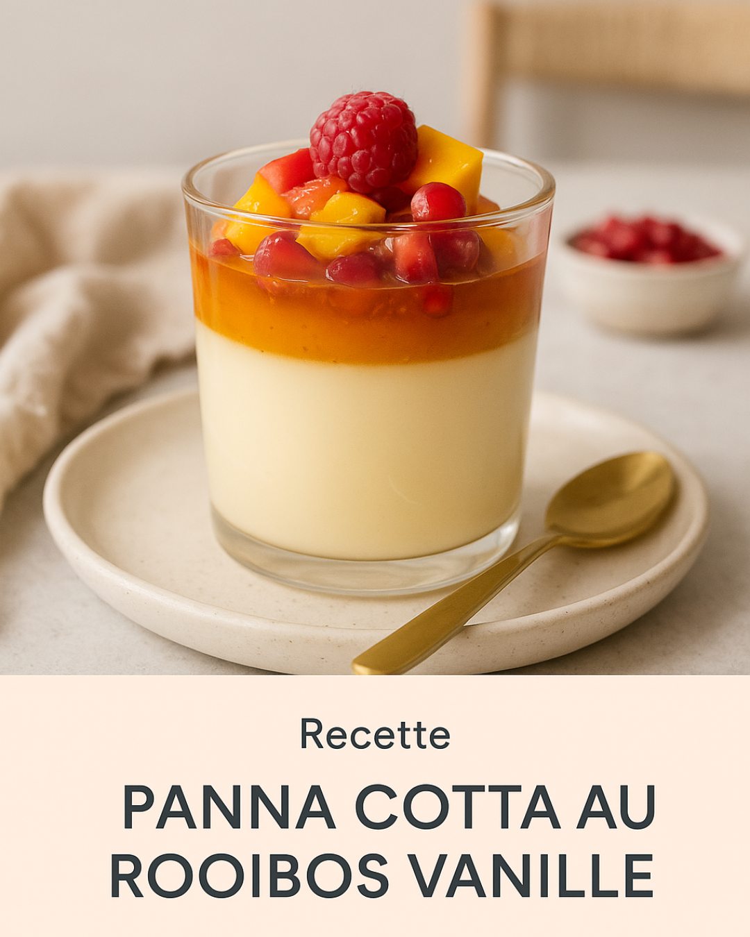 Recette originale : Panna cotta au Rooibos Vanille – le dessert qui fait voyager